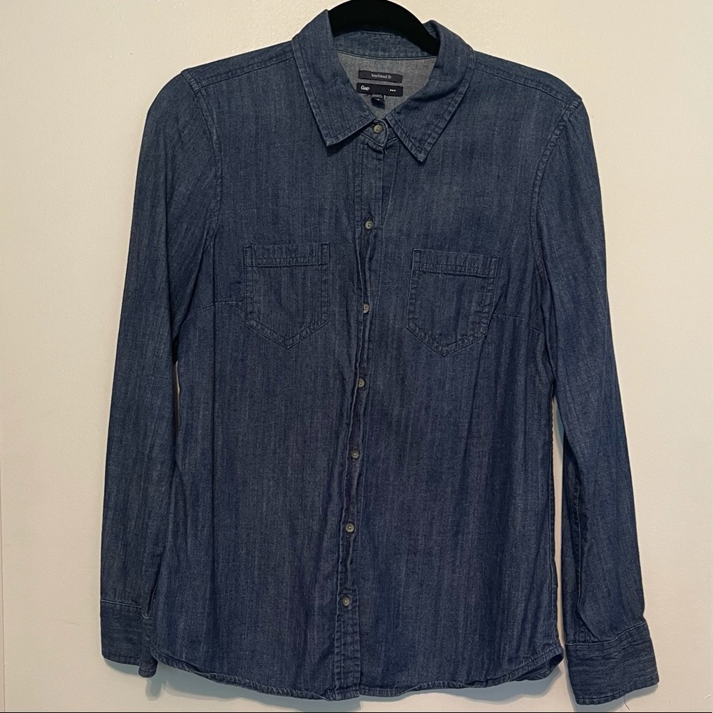 Gap S Boyfriend Fit denim Button up